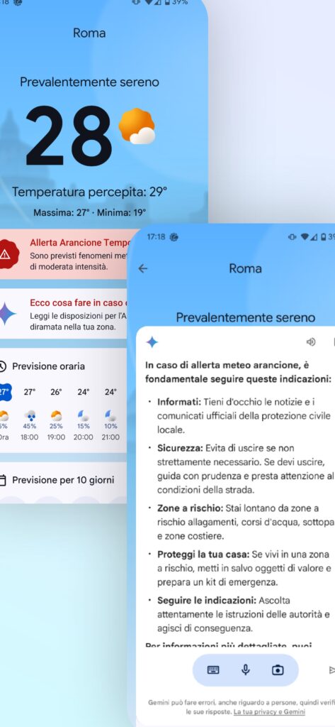 Altra Schermata Redesign Google Weather